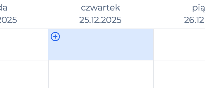 Dodawanie zlecenia przez kliknięcie komórki w kalendarzu - automatyczne ustawienie maszyny i daty startu